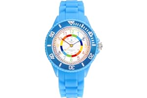 Alienwork Kids Orologio di Apprendimento Bambini Ragazzi Ragazze Tempo di Apprendimento Impermeabile 5 ATM