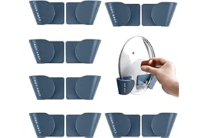 DQZSY 6 paia di supporti per coperchi per pentole, da appendere, per gli amanti dell'organizzazione, staffa da cucina, supporto da appendere, facile da cucina, regolabile, blu