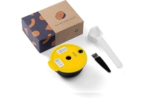 HAILASRE Pods Tas*simo réutilisables 60ml PP Plastique Filtre à Capsules de café Rechargeables avec Code-Barres lisible pour Machine Tas simo