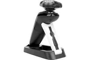 Linkidea Support de rasoir électrique pliable pour homme, organiseur de douche compatible avec Philips Shaver 2400, Braun Series 3, 5, 6 (noir)