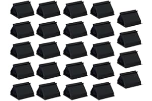 NT-LING 24 PCS Acrylic Name Card Stands Clear Name Card Stands, riangle Playing Card Holders, Small Card Clips, Display Stand,Game Piece Holders Board for Cards, Photos, Memos, Pictures Display﻿ (Black)