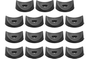 QUARKZMAN 15pcs Plastic Round Washers 8mm x 32mm x 5mm Black PE Concave Washer Spacer Hardware Machine Fixing for Round Pipe Fixing