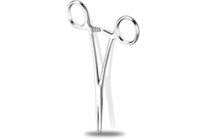 HighFitt AZN Dog Hemostat Forceps Scissors Ear Hair Clamp Fishing forcep Tools Locking Pliers Stud ball earings holder dog ear hair grooming Tweezers Stainless Steel