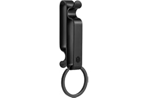 ‎KEYUNITY KeyUnity KM00 Gürtelschlaufe Schlüsselanhänger Clip, Doppelseitiger Schlüsselhalter, mit Schnellverschluss Clip für Schlüssel Taille, Abnehmbarem Schlüsselring 25mm, Schlüssel Karabiner Titan