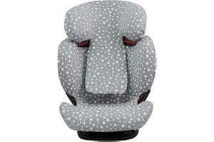 JYOKO KIDS Bezug kompatibel mit Bebe Confort, Maxi Cosi Rodi, Rodifix (Rodifix Air Protect, White Star)