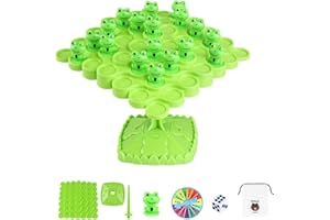 HOEMUDY Frog Balance Game,Frog Balance Tree Toy,Animal Balance Toys For Kids,Frog Balance Counting Toys,Two-Player Balance Board Game, Desktop Stacking Interactive Toys,Children Desktop Game Gift