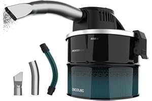 Cecotec Kompaktowy odkurzacz popiołu Conga Ash 1000 Lite. 600 W, Wykończenia Stal INOX, Rura z powłoką metalową, 4-litrowy zbiornik ze stali nierdzewnej, filtr z siatki metalowej