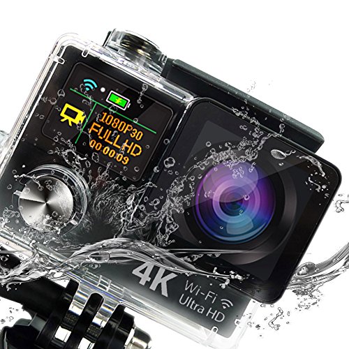 HTKJ Original 4K Dual Display Mini Ultra HD 1080P WiFi DV Action Waterproof Sports Camera||Wasserdichte Sportkamera Camcorder mit Fernbedienung ¡ - 6