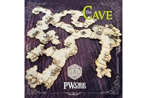PWORK WARGAMES The Cave (La Caverna) - 3D Tactical maps Rpg Fantasy Dungeon Tiles - mappe tattiche 3D modulari in MDF 3mm