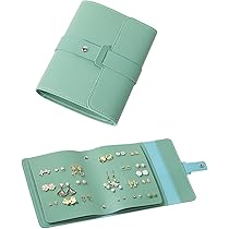 Portagioie Pieghevole A Libro - 2 Pezzi Per Orecchini E Gioielli Da Viaggio - Foto 10