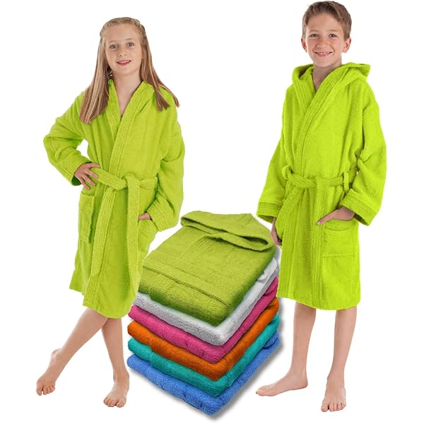 LEBENGOOD Uniseks badjas voor dames en heren, 100% Amerikaanse badstof, 400 g, met riem, tassen, douche, zachte ochtendjas, handdoek (L, koraal), melocoton, M