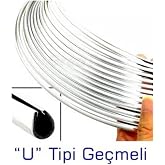 Tiger Marketing 2 Metre U Tipi Krom Nikelaj Elkamet Şerit, 7 mm, Kendinden Yapışkanlı