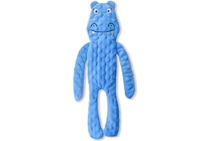 SHARLOVY Giocattoli per cani senza ripieno che cigolano per cani di grossa taglia, giocattoli per cani ippopotamo per noia, giocattoli per dentizione per cuccioli increspati per tenerli occupati, Giocattoli