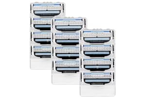 DONOONIS Lamette Mach 3, Ricariche Mach 3 Turbo per Lame Per Rasoio da Uomo, Lame Del Rasoio di Sicurezza Professionale Per Fusion Proglide Per Il Contorno del Viso, Regalo Per Padre E Fidanzato(12 Pezzi)