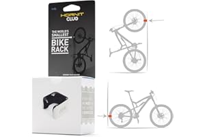 Hornit MTB Support Mural pour Vélo, Idéal pour les Pneus de 43 à 62 mm, Capacité Maximale 8 à 20 kg, Unisexe - Adulte, Blanc-Noir, pour s'adapter à une Largeur de 44 mm à 57 mm ou de 1,75 "à 2,25"
