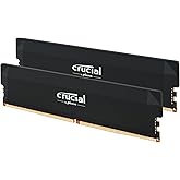 Crucial Pro DDR5 RAM 32GB Kit (2x16GB) 6000MHz CL36, Overclocking Gaming, Intel XMP 3.0 / AMD EXPO, PC Computer Memory 32G