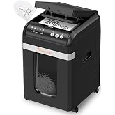 Bonsaii Auto-Feed Paper Shredder 200 Sheets, Microcut P-4 | Quiet &le;58dB with 60min continuous operation and 31L tank for offi
