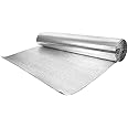 Double Aluminium Bubble Insulation Foil(1 Roll, 1.2m x 10m)-12 sqm,Double Layer Heat Reflective Radiant Barrier to Insulate Loft Floors, Roofs and Walls