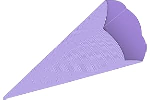 itenga Schultüten Rohling aus Bastelwellpappe 68cm - Schultüten Rohling zum Basteln - 3D Wellpappe (Flieder)