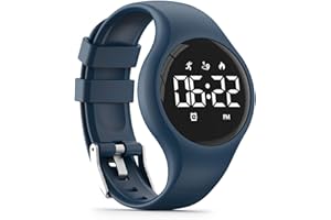 FOCWONY LED Digital Waterproof Pedometer Watch, Non-bluetooth Fitness Tracker, Step Counter, Distance, Vibrating alarm clock, Stopwatch, Great Gift for for Kids Childrens Teen Girls Boys Women