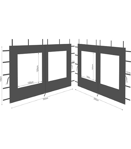 Tetto Di Ricambio Per Gazebo Pergola Firenze 3x3 Metri - Grigio RAL 7001, Poliestere Impermeabile Con 6 Tasche