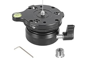 DASNTERED Podstawa poziomująca statywu, płyta regulacyjna ze stopu aluminium, stół DSLR aparat statyw poziomujący podstawa pozioma