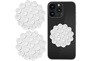 GEEHUA 2-in-1 Silikon Saugnapf Halterung für Handy - Saugnapf Halterung für Alle Handy-Modelle, Glas oder Spiegel (Weiß)