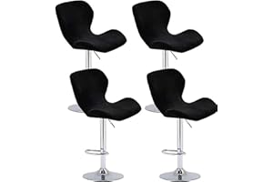 MCNDSI Stretch Barhocker Stuhlhussen Bezüge Barstuhlbezug mit Rückenlehne 2/4/6 Stück Hussen für Barhocker Waschbarer Bar Stuhl-Abdeckung Passend,für Café Schemel Hohe Barhocker Stuhl Bezüge ( Color : #16 ,