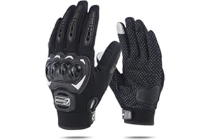 Aumotop Motorcycle Gloves for Men Women Motorbike Anti-Slip Breathable Touchscreen Gloves with Knuckle Protection for Riding, Road Racing, Cycling