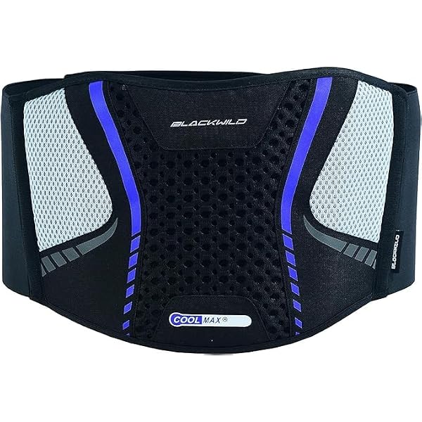 Ceinture Lombaire Moto BLACKWILD Crossroad Noir Rouge - Soutien Dos XL