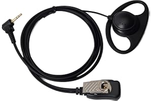 UAYESOK 1 pin słuchawki ochronne 2,5 mm, Walkie Talkie w kształcie litery D z mikrofonem do Motorola Talkabout TLKR T61 T62 T80 T81 T82 T92 Cobra krótkofalówka (1 sztuka)