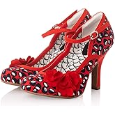 Pumps met hoge hak in paars metallic