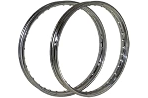 CITOMERX Felgen Set Chrom 1,6 x 19 Zoll Satz 36-Loch für Hercules Kreidler Puch Simson Zündapp