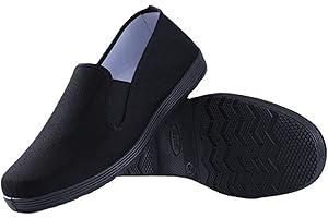 YYDSM Tai Chi Shoes Canvas Martial Arts Shoes Karate Qigong Wing Chun Shaolin Kung Fu Shoes Lightweight Martial Arts Sneaker for Adult and Kids(Size:45 EU,Color:Black)