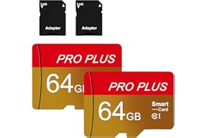 YEECKA Tarjeta Micro SD 64GB, 2 Pack Cartao Microsd SD Card con Adaptador UHS-I C10 A1 Tarjeta de Memoria Tarjetas Memoria para Cámara, Teléfonos, Smartphone, Videocámara, Switch, Tableta