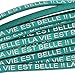 Produktbild Flaches Lederband La vie est belle 5mm Dark Green Turquoise/Silver x30