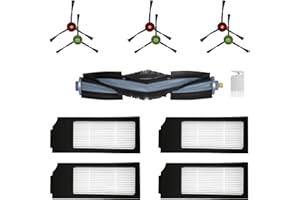 LOHILL Bürste Filter Zubehör für Ecovacs DEEBOT X1 Omni X1 Plus X1 Turbo DEEBOT T10 T10 Plus T10 Turbo Staubsauger Roboter Ersatzteile (12 Stück)