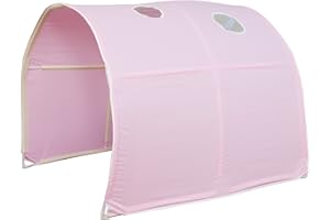 ‎HOMESTYLE4U Homestyle4u 1440, Tunnel für Hochbett Etagenbett Rosa Bettzelt Betttunnel Kinderbett Himmel Betthimmel Baumwolle