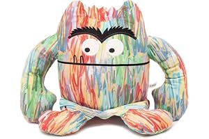 Colour Monster Doll – Cute Emotion Monsters Animal, Inspired by Colourful Comic Books, Ideal Gift for Adults, Ideal for Birthdays, Holidays, and Room Décor