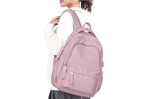 WEPLAN Plecak na laptopa damski Plecak szkolny dziewczęcy nastolatki casual podróżny plecak uczelnię tornister, lekki plecak dzienny Plecak o przekątnej 14-calowy laptopa z portem ładowania USB