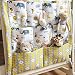 Vine Nursery Baby Cot Tidy Organiser for Cot Bed Baby bed Pouch Storage Bag Multifunction hanging Diapers Organiser 55*60CM (Animals Pattern)