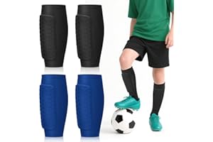Omtofo 2 Pares Espinilleras Niño De Fútbol, Almohadilla De Esponja En Forma De Panal, Profesional Espinilleras Flair, Transpirables Antideslizantes Protectores Tibias de Fútbol
