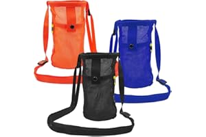 FineGood przenośna torba na butelkę z wodą, 3-pak uchwyt na butelkę z wodą z regulowanym paskiem na ramię, rękaw na butelkę wody, do uprawiania sportu, wędrówek, na kemping