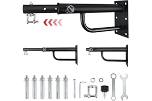 CUPEOHOME Punch Bag Bracket, Adjustable Length Heavy Duty Wall Mounted Boxing Bag Bracket Hanger, Punch Bag Stand for Indoor Outdoor Boxing Sports Home Gym, 44-64 cm (17" - 25"), Weight Capacity 150kg (330Ibs)