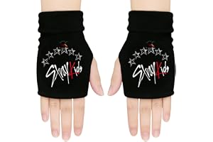 1 par Stray Kids SKZ fingerlösa handskar mjuka bekväma, stray kids kläder, kpop-tillbehör