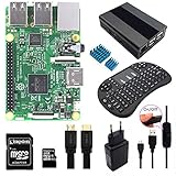 Corkea Raspberry Pi 3 Set 8 in 1 Mit Wireless Mini Tastatur Gehäuse Alu Netzteil Strom-Kabel mit Schalter 16G SD Card HDMI kühlkörper