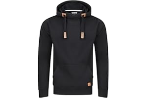 riverso Hoodie Herren Regular Fit RIVNiklas Kapuzenpullover Pullover Cross-Over-Kragen Grau Braun Grün Rot Blau Schwarz Beige S M L XL XXL 3XL 4XL 5XL