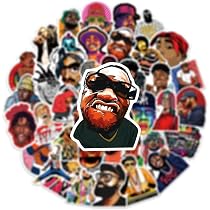 100 Bunte Rapper & Hip-Hop Aufkleber – Wasserfestes Vinyl, Für Flaschen, Laptop, Skateboard