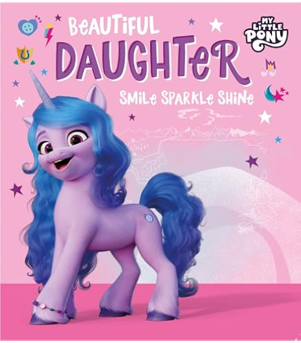 Tarjeta De Cumpleaños My Little Pony Para Ella - Diseño Colorido, Tamaño 7 X 6 Pulgadas, Con Sobre, Por Danilo Cards
