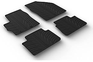 Gledring Tappetini in Gomma Compatibile con Toyota Yaris IV (XP21) 2020- & Yaris Cross (MXP_) 2021- incl. Hybrid & Mazda 2 (KB) 2022- (Profilo T 4-Parti + Clip di Montaggio)